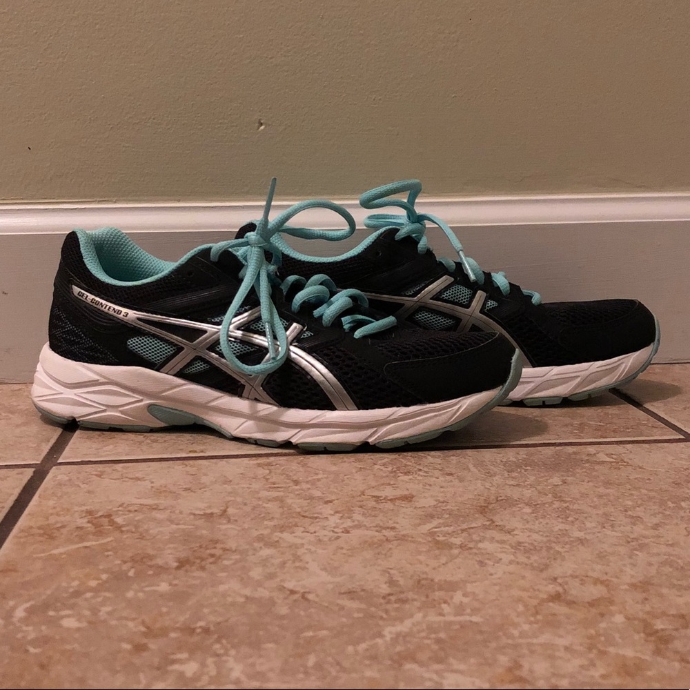 Black and teal/blue ASICS Gel-Contend 3